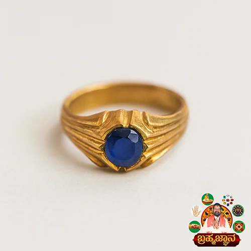 blue gemstone solitaire ring for astrology and spiritual energy – Brahmajnana 2